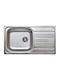 Deante Ένθετος Νεροχύτης Inox με Μπαταρία Μ43.5xΠ78cm Ασημί