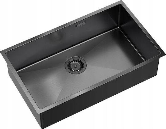 GraniteQ Undermount Sink Inox W74xD44cm Gray