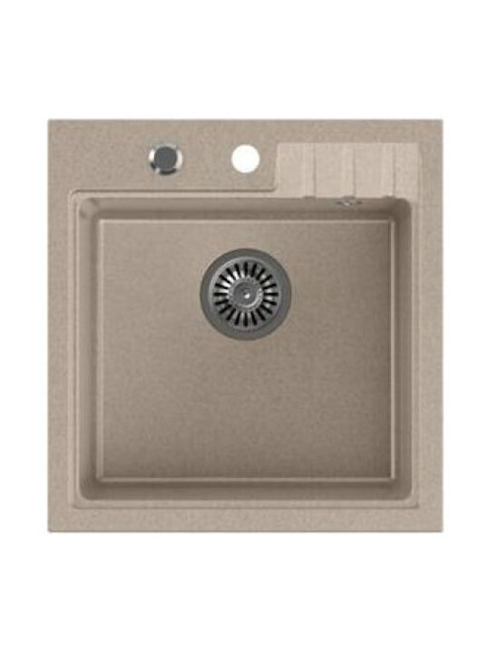 Steiner Drop-In Sink Synthetic Granite with Faucet W50xD52cm Beige