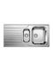 Blanco Drop-In Мивка Inox Четкан със смесител Ш100xД50см Сребрист