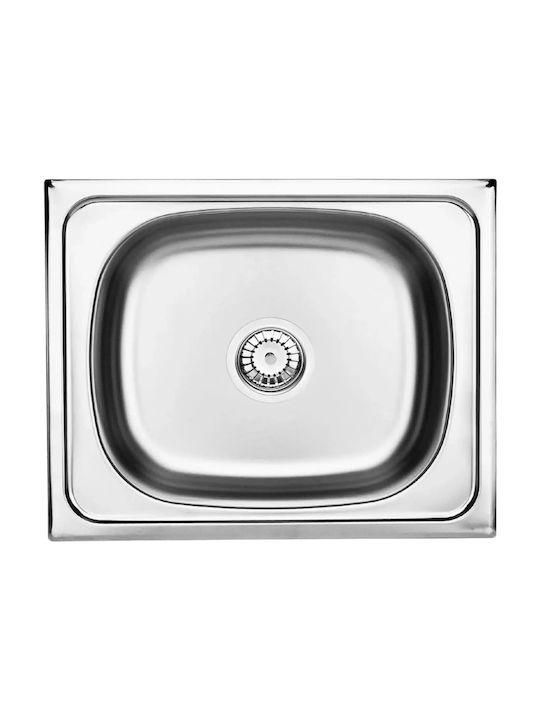 Deante Ένθετος Νεροχύτης Inox Brushed με Μπαταρία Μ40xΠ50cm Ασημί