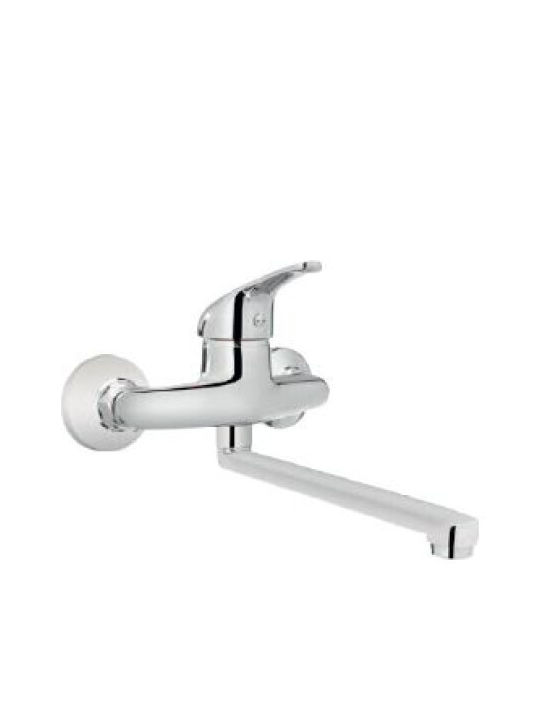 Invena Küchenarmatur Wand Silber
