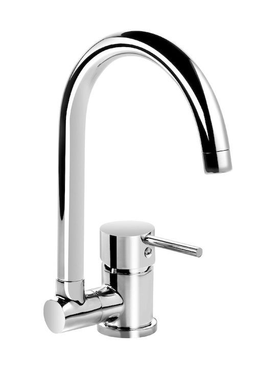 Deante Tall Kitchen Faucet Counter Silver