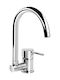 Deante Tall Kitchen Faucet Counter Silver