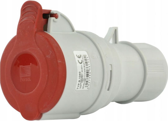 Mobile dreiphasige Industriesteckdose 5p 16a 400v tragbar IP44 weiblich
