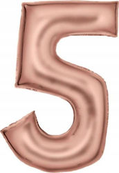 Nummer 5 Rose Gold Luftballons 86cm