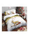 Cotton Club Set Husă de Pilotă Bumbac Dublă cu 2 Fețe de Pernă & 1 Cearsaf 200x220 Multicolor