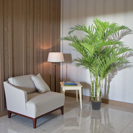 Künstliche Kentia-Palme 22 Blätter Plastiktopf 220 cm