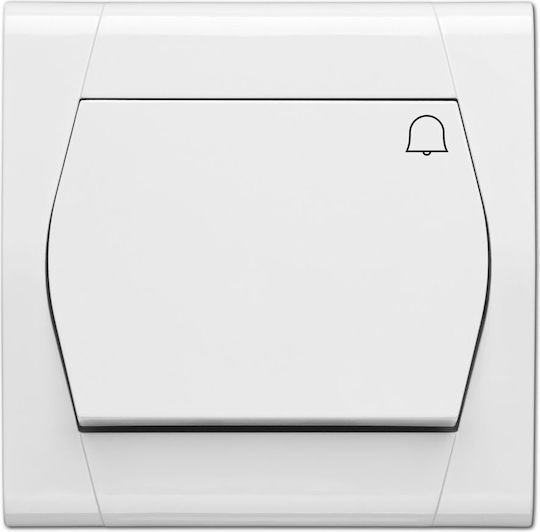 Elektro Plast Recessed Wall Switch Lighting One-Way with Frame White
