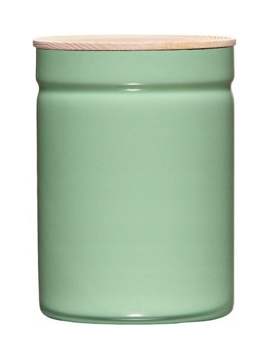 Riess Vase General Use with Lid Ceramic Green 2200ml