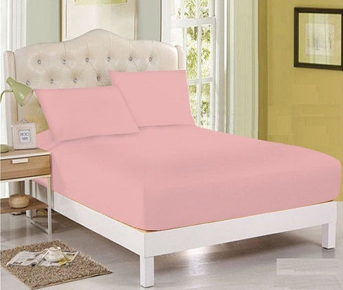 Pucioasa Cearceaf De Pat Super Dublu Cu Hugger Din Cauciuc 160x200+25cm Roz