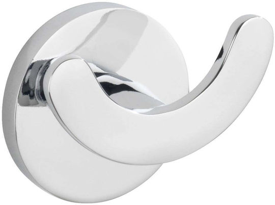 Wenko Bathroom Hook Single with Screws 6x6cm Inox Gray
