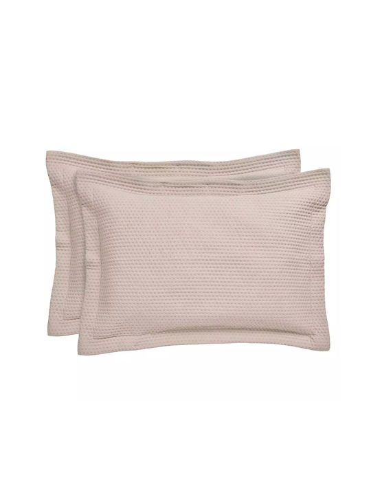 Das Home 9634 Σετ Μαξιλαροθήκες με Φάσα Taupe 50x70εκ.