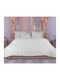 Pucioasa Pilotă Single De Lână 140x210cm Alb 400 g/mp²Gsm