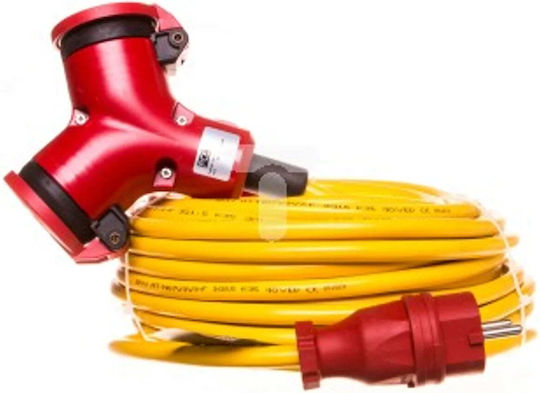 PCElectric Extension Reel Cord 3 x 1.5mm²/20m Yellow