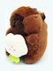 Toy Plus Capybara Schlüsselanhänger Kinder ab 3 Jahren 11 cm lang Braun Creme Blume Abyz