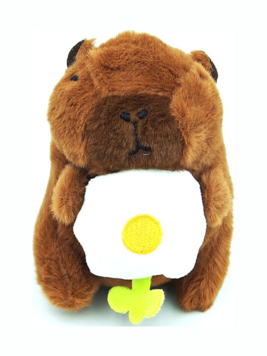 Toy Plus Keychain Capybara Type Children 3+ Years Length 11cm Brown Color White Flower Abyz