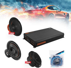 Gas-4chpack13spl Пълна Мощна Аудио Система Gas Audio