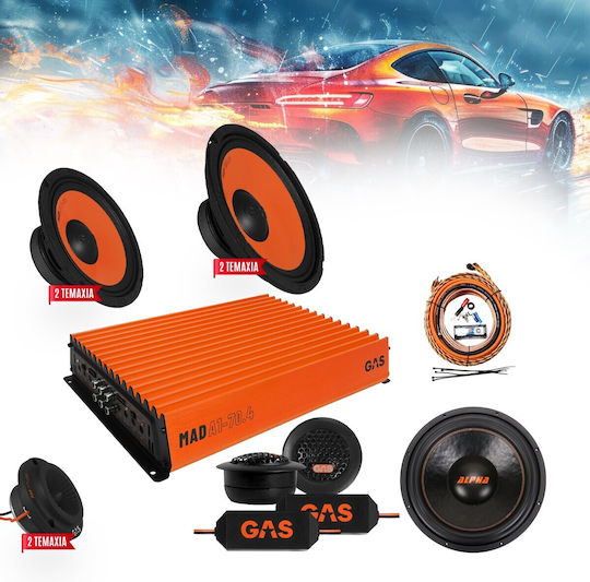 Gas-4chpack12spl Πλήρες Δυνατό Ηχοσύστημα Gas Audio