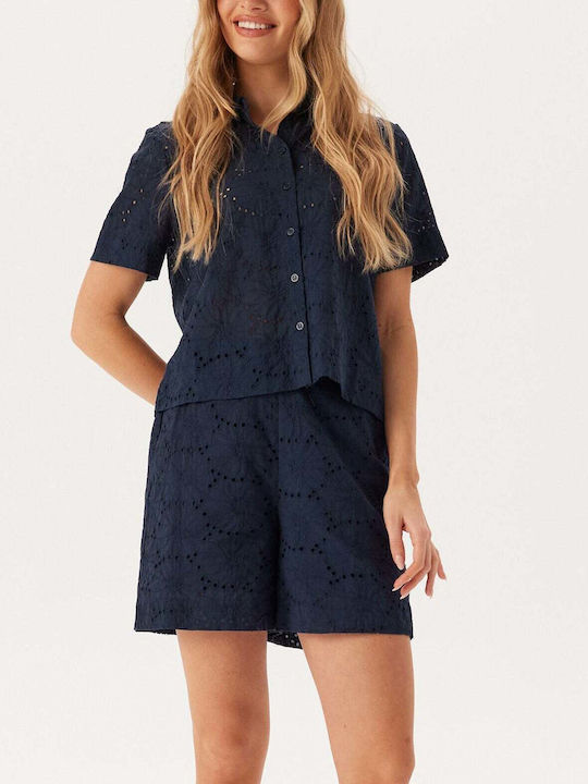Vero Moda Broderie Κοντομάνικο Γυναικείο Πουκάμ...