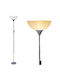 Bakaji Floor Lamp H180xW28cm. with Socket for Bulb E27 Gray