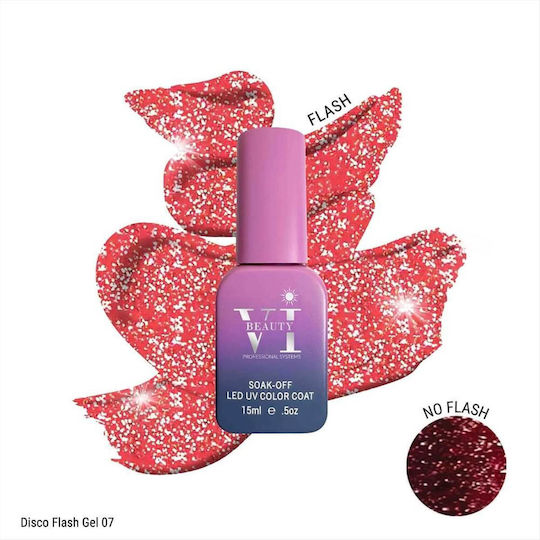 Beauty VI Ημιμόνιμο Βερνίκι Νυχιών 07 με Glitter 15ml