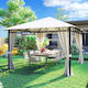 Bakaji Gazebo De Grădină Bej 3x3m