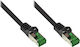 Alcasa S/FTP Cat.6a (Gigabit) Καλώδιο Δικτύου Ethernet 100m Μαύρο