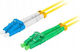 Lanberg Optical Fiber Cable LC/APC-LC/UPC 1m Yellow