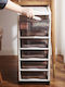 Plastic Storage Drawers with 6 Drawers