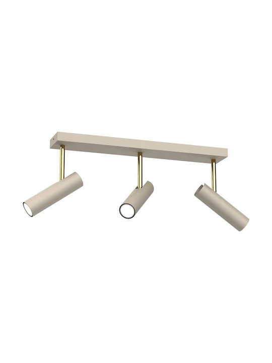 Luminex Triple Spot with Socket GU10 in Beige Color