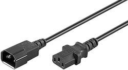 Microconnect IEC C13 / IEC C14 - IEC C13 / IEC C14 Кабел 3м Черен (PE040630)