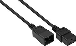 Alcasa IEC C20 / IEC C13 - IEC C20 / IEC C13 Cable 5m Μαύρο Alcasa IEC C20 / IEC C13 - IEC C20 / IEC C13 Cable 5m Μαύρο