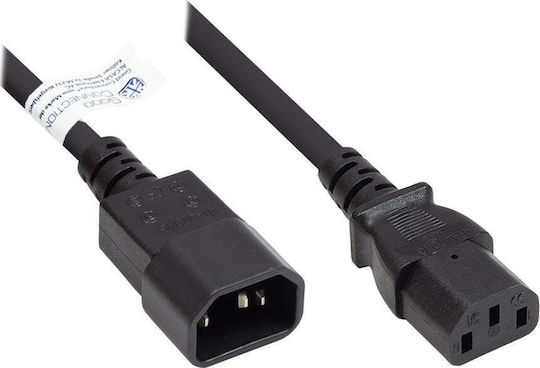 Alcasa IEC C14 / IEC C13 - IEC C14 / IEC C13 Cable 1m Black