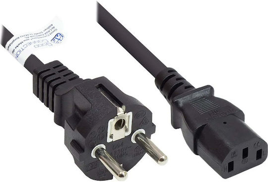 Alcasa IEC C13 - IEC C13 Cablu 1.5m Negru