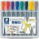 Staedtler Staedtler Lumocolor Flipchart Marker 356/356b 8 Pieces Set Refillable Dry Safe Washable Blocked Tip 1 Piece 356 Swp8