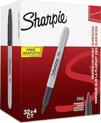 Μαρκαδόρος Sharpie Sharpie Λεπτή Στρογγυλή Μύτη 32+4 Πακέτο Προσφοράς