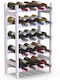 Bakaji Free Standing Wooden Wine Cabinet for 20 Bottles White 43.5x24.5x73cm
