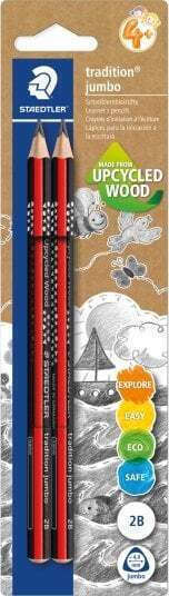 Μολύβι Staedtler Tradition Jumbo 2b Τριγωνικό Σχήμα 2 Τεμ Λιανική
