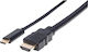 Manhattan Cable HDMI male - HDMI male 2m Μαύρο