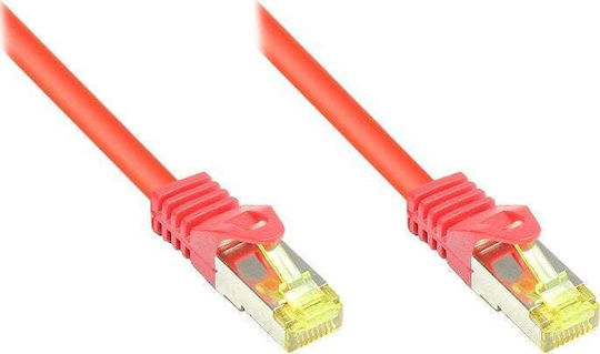 Good Connections S/FTP Cat.7 (10Gbps) Καλώδιο Δικτύου Ethernet 0.25m Κόκκινο