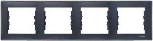 Schneider Electric Quadruple Frame Senda Horizontal Graphite Sdn5800770