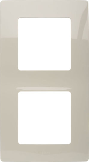 Legrand Niloe Switch Frame 2 Positions Vertical Installation in Beige Color 665012