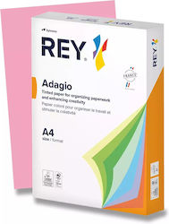 Rey Adagio Χαρτί A4 80gr/m² 500 φύλλα Ροζ Rey Adagio Χαρτί A4 80gr/m² 500 φύλλα Ροζ