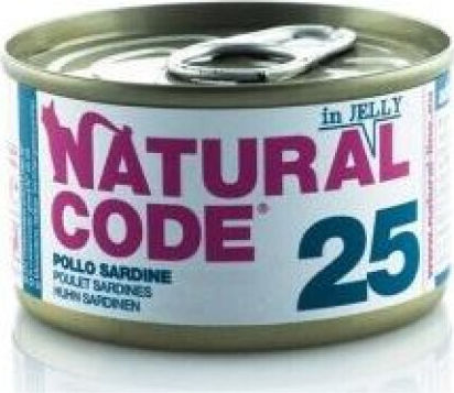 Natural Line S.r.l Karma Mokra 25 Wet Food for Adult Cats in Cans with Chicken, Sardine, Meat, Fish and Vegetables 85gr