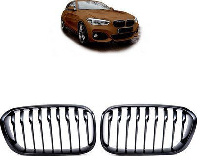 Mtuning Σπορ Γρίλια Μονές Νευρώσεις Matt Black Bmw 1 F20 F21 Facelift 2015-2019