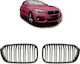 Σπορ Γρίλια Mtuning Διπλά Πτερύγια Matt Black Bmw 1 F20 F21 Facelift 2015-2019
