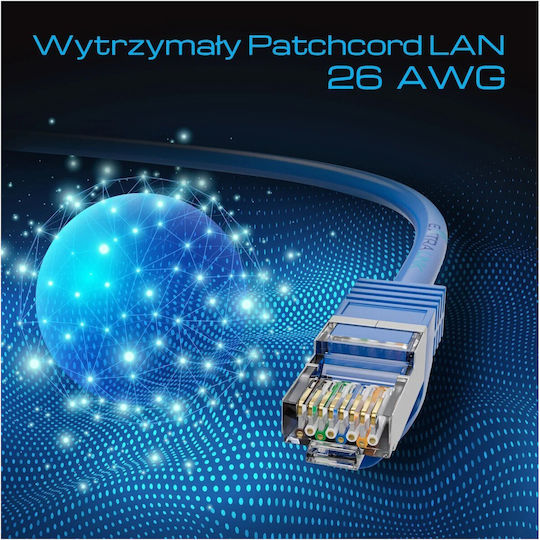 Extralink S/FTP Cat.8.1 Network Cable Ethernet 1m Blue