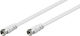 Goobay Καλώδιο Κεραίας Coax male - Coax female Λευκό 15m (11866) 1τμχ