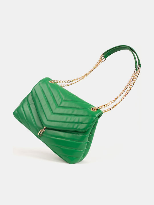 Shoulder Bag Gold Chain Green Green